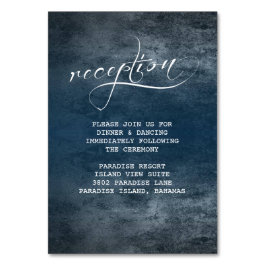 Mesa Nuestra tarjeta de recepción Adventure Begins Wedd