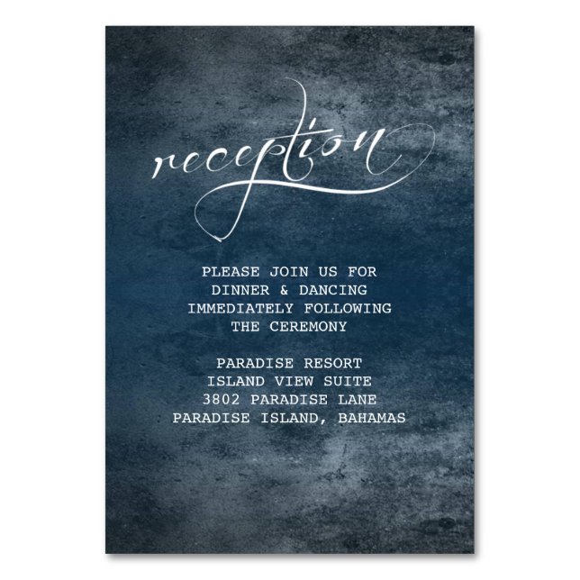 Mesa Nuestra tarjeta de recepción Adventure Begins Wedd (Anverso)