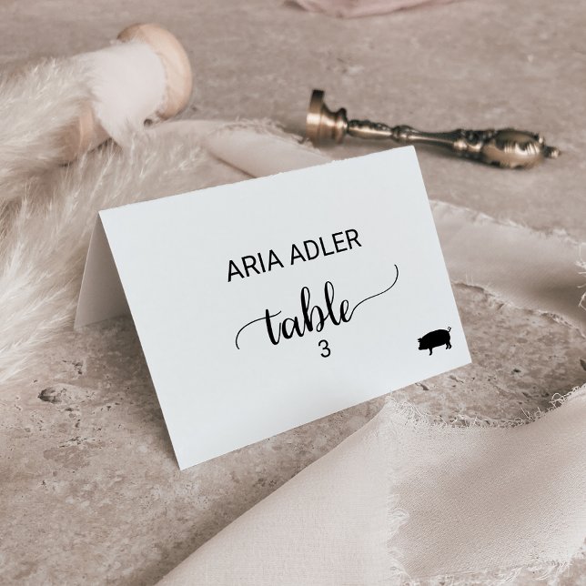 Mesa Opción de Comida Sencilla de Cerdo Negro Tarjeta d (Subido por el creador)