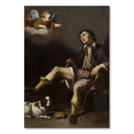 Mesa Oración St. Rocco Roch contra la tarjeta de virus 