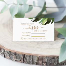 Mesa Palm Tropical Cuántas Besos Ducha Tarjeta de juego