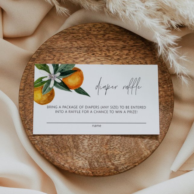 Mesa Pequeña tarjeta de Baby Shower de Citrus cutie Dia (Subido por el creador)