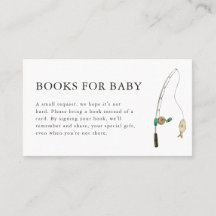Pequeño pescador libro de Baby Shower para tarjeta