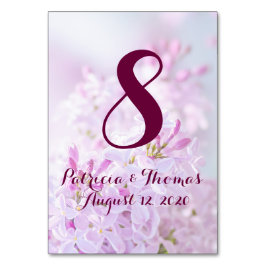 Mesa personalizable de tarjeta de tabla boda