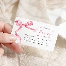 Mesa Pink Bow Cuántas Besos Ducha Tarjeta de juego