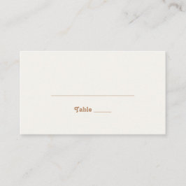 Mesa Playa Retro | Tarjeta de plaza Boda plana de oro