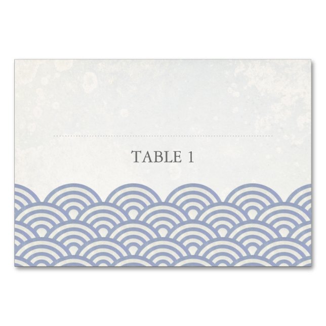 Mesa Púrpura suave + Waves con estilo blanco Tarjeta de (Anverso)