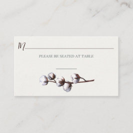 Mesa Rama de algodón, tarjeta Boda de madera