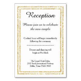 Mesa Recorte de Purpurina de moda Faux Gold - Tarjeta d