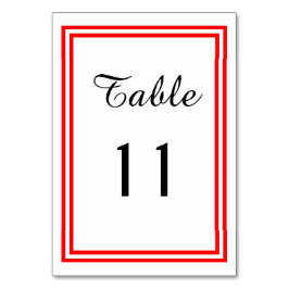 Mesa Recorte rojo doble - Tarjeta de tabla