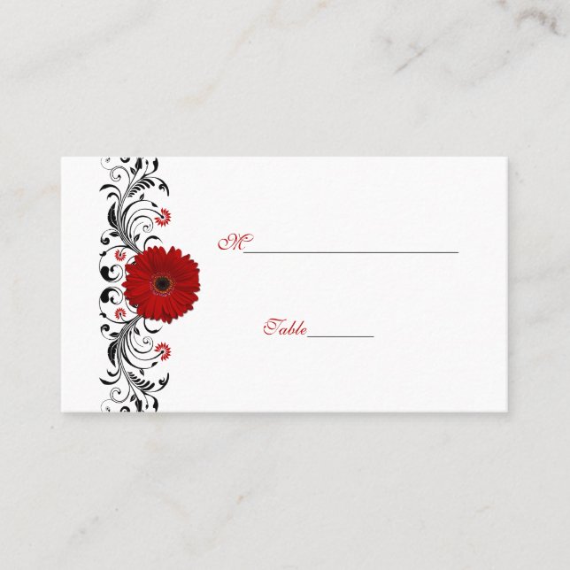 Mesa Red Gerbera Daisy Tarjeta especial de ocasión (Anverso)