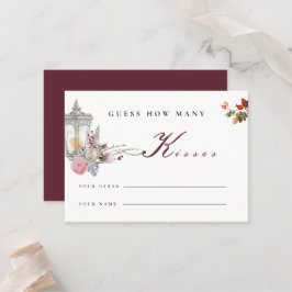 Mesa Rosas florales y tarjeta de juego Lantern Bridal S