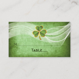 Mesa Rótulo irlandés de trébol y velo tarjeta de boda i