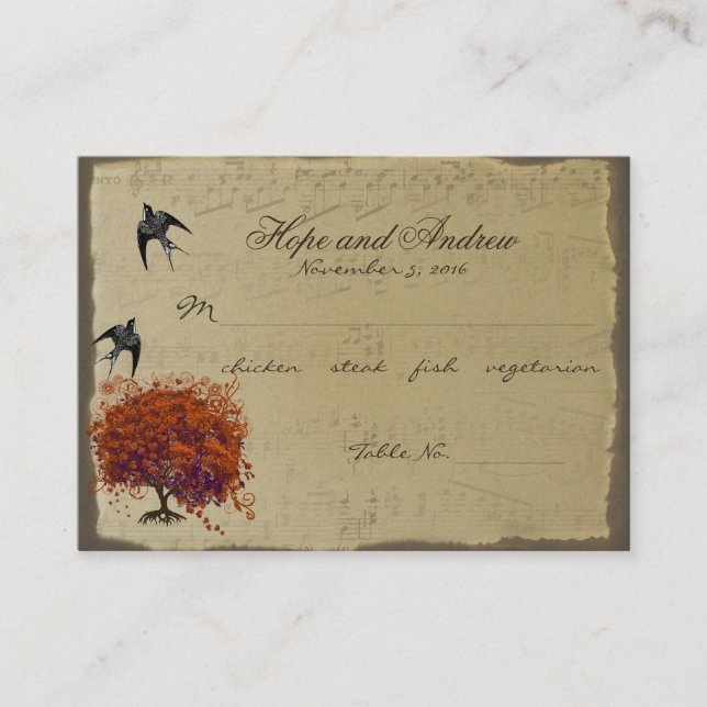 Mesa Selección del menú de la tarjeta Gold Red Heart Le (Anverso)