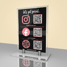 Señal de Redes Sociales | Código QR Tarjeta de Mes