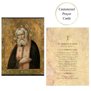 Mesa Seraphim de Sarov Tarjeta Ortodoxa Oratoria