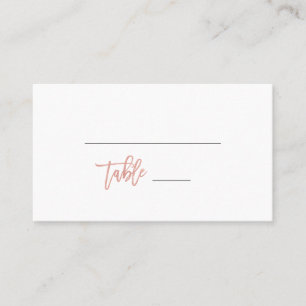 Mesa Simple y moderno Boda de cuento de hadas - Tarjeta