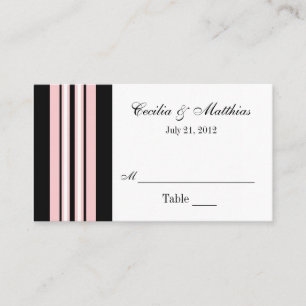 Mesa Soporte de tarjeta de color rosa y negro