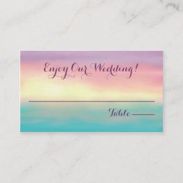 Mesa Sunset Romance | Tarjeta de Escort para asientos