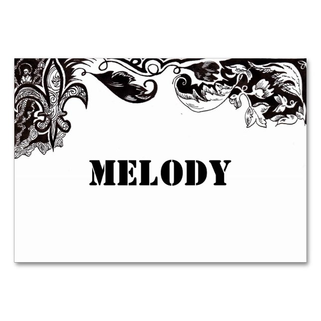 Mesa Tabla de flores / Tarjeta de lugar para Boda (Anverso)