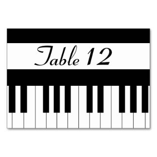 Mesa Tabla sin tarjeta de Boda de música de teclado de