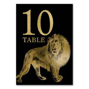 Mesa Tarjeta 10 de la tabla de leones para animales afr