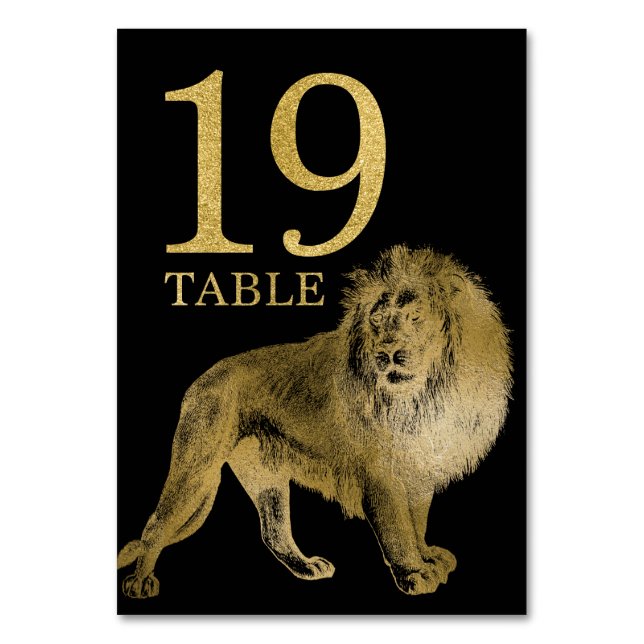 Mesa Tarjeta 19 de la tabla de leones para animales afr (Anverso)