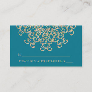 Mesa Tarjeta Aquamarine Gold de la India inspirada en l