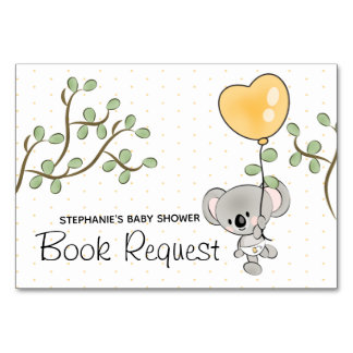 Mesa Tarjeta Baby Shower de solicitud de libros Eucalyp