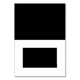 Mesa Tarjeta blanca y negra de la plaza de nombres con 