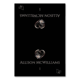 Mesa Tarjeta boda-Icono rosa de corazón-vegetariano