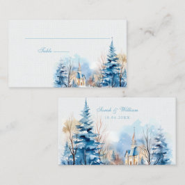 Mesa Tarjeta Boda Place de la iglesia de los bosques de