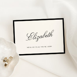 Mesa Tarjeta clásica de caligrafía - Viejo lugar de din