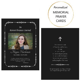 Mesa Tarjeta clásica de oraciones funerarias ortodoxas 