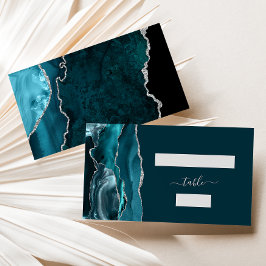 Mesa Tarjeta de Acompañamiento de Boda Azul Teal Platea
