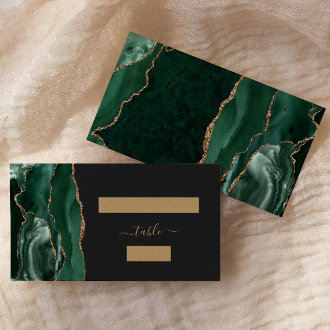 Mesa Tarjeta de Acompañamiento de Boda Chic Verde Esmer (Subido por el creador)
