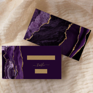 Mesa Tarjeta de Acompañamiento de Boda de Ágata Púrpura