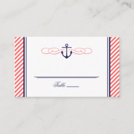 Mesa Tarjeta de acompañamiento de Boda de Ancla Náutica