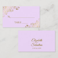 Tarjeta de Acompañamiento de Boda de Encaje Dorado