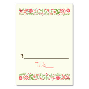Mesa Tarjeta de acompañamiento de boda floral de meloco