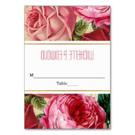 Mesa Tarjeta de acompañamiento de boda floral rosa rosa