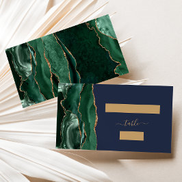 Mesa Tarjeta de Acompañamiento de Boda Verde Esmeralda