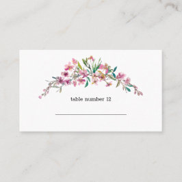Mesa Tarjeta de acompañamiento floral de flor de cerezo