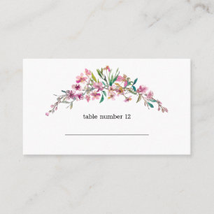 Mesa Tarjeta de acompañamiento floral de flor de cerezo