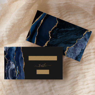 Mesa Tarjeta de acompañante de boda elegante azul marin
