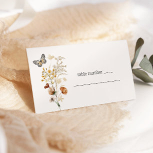 Mesa Tarjeta de acompañante de boda floral diminuta bot