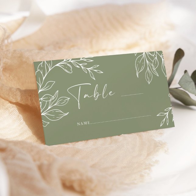Mesa Tarjeta de acompañante de boda simple flor boho Sa (Subido por el creador)