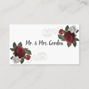Mesa Tarjeta de acompañante de flores elegantes de colo