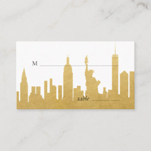 Mesa Tarjeta de acompañante de Nueva York con horizonte