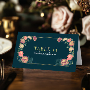 Mesa Tarjeta de acompañante para boda en el jardín enca